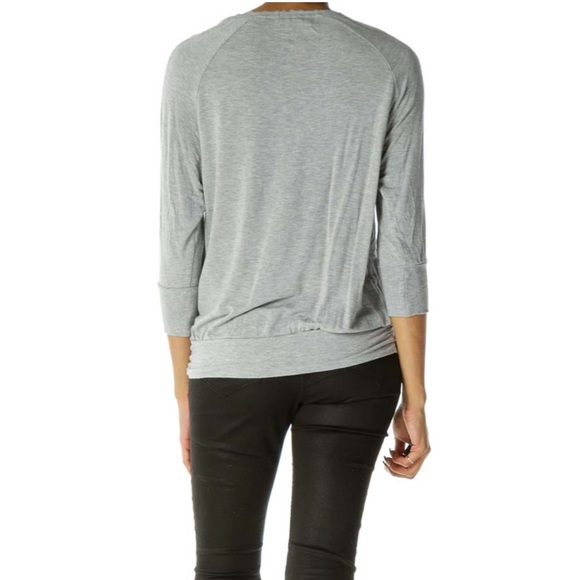 Athleta Gray Peaceful Pullover Round Neck Stretch Jersey Knit Top Size Small - Picture 4 of 12